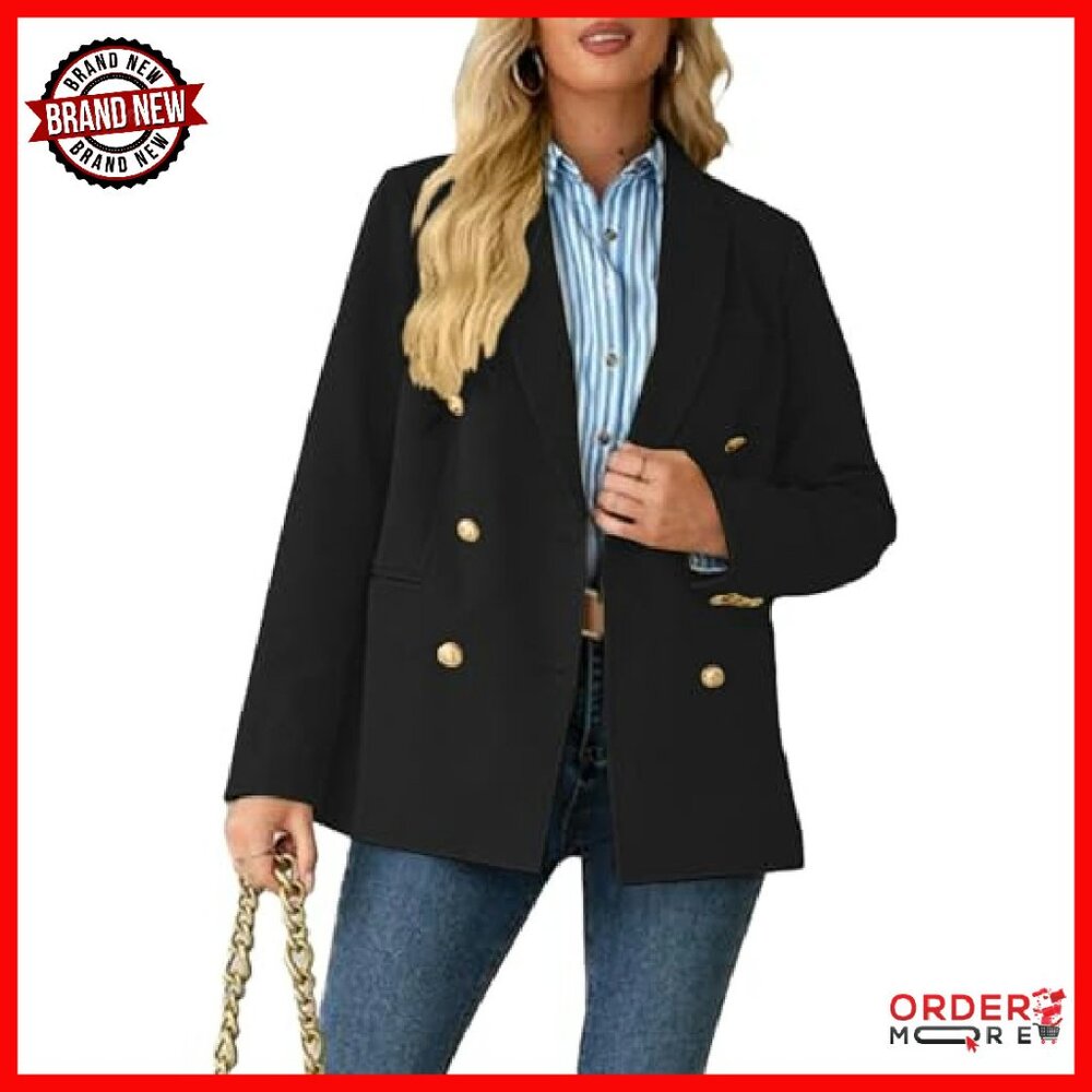 Oversized Double Breasted Blazer Work Jacket Prof… - image 6